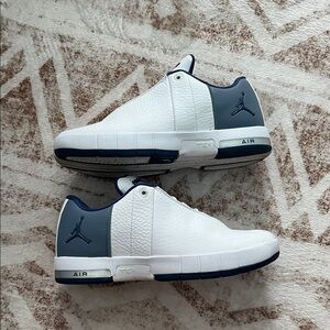 Jordan White and Navy Boys Sneakers